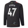 Officiële Voetbalshirt Manchester City Foden 47 Uit 2022-23 Lange Mouw - Heren